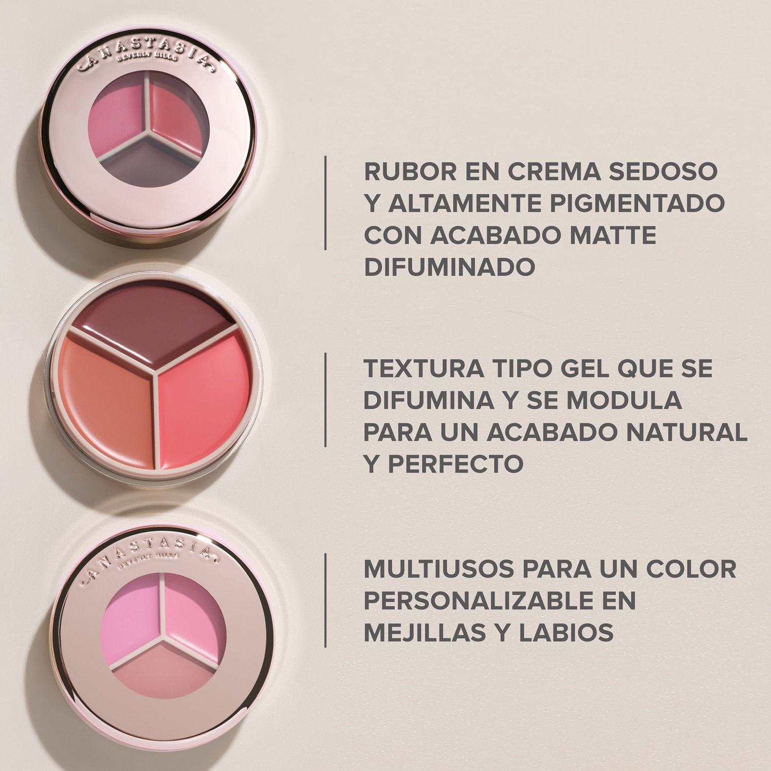 MAGIC TOUCH BLUSH TRIO (TR&Iacute;O DE RUBORES EN CREMA)